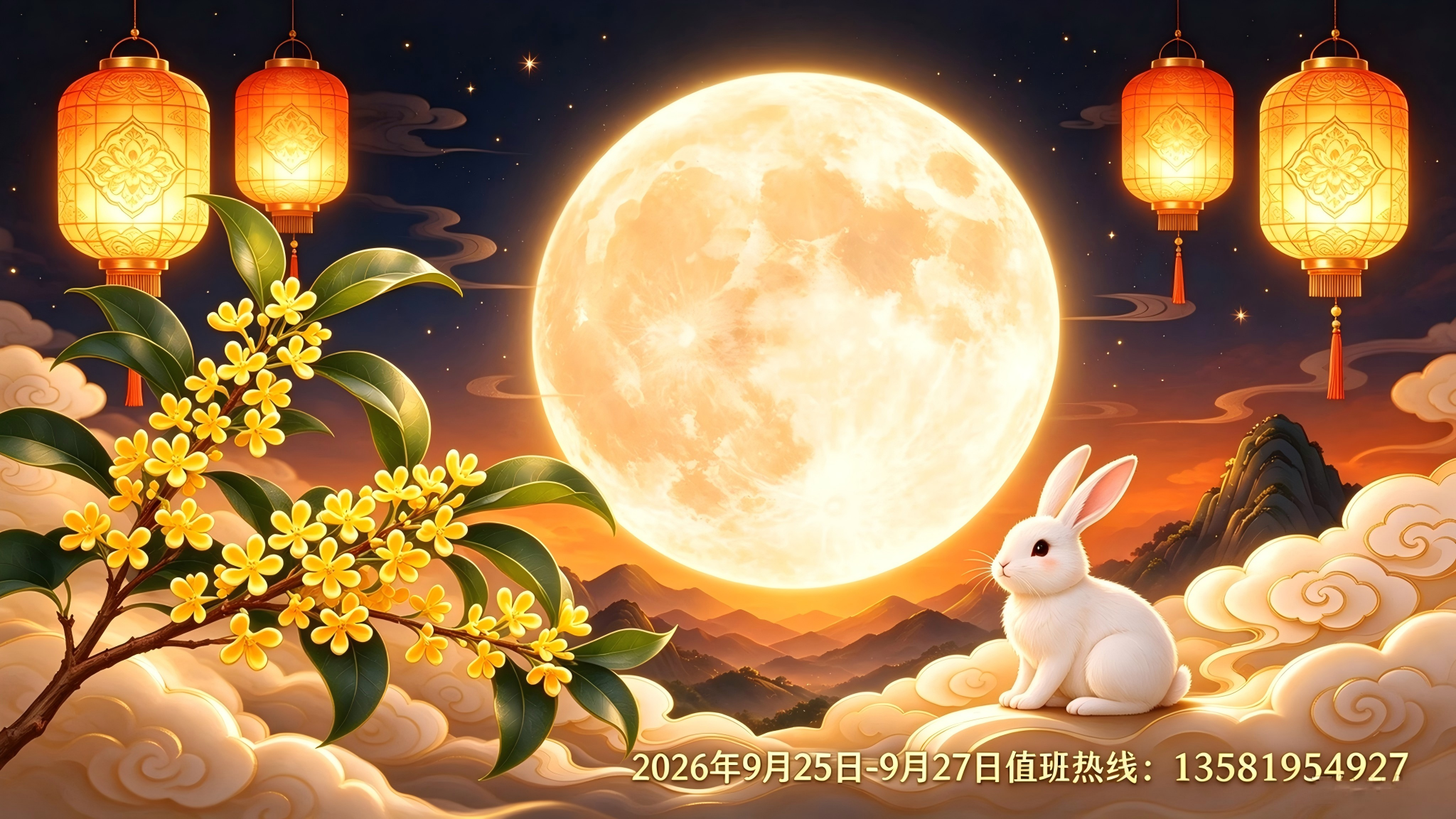关于中秋节放假的通知